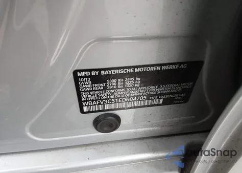 2014 BMW 535D xDrive z USA, uszkodzony, nr VIN WBAFV3C51ED684705